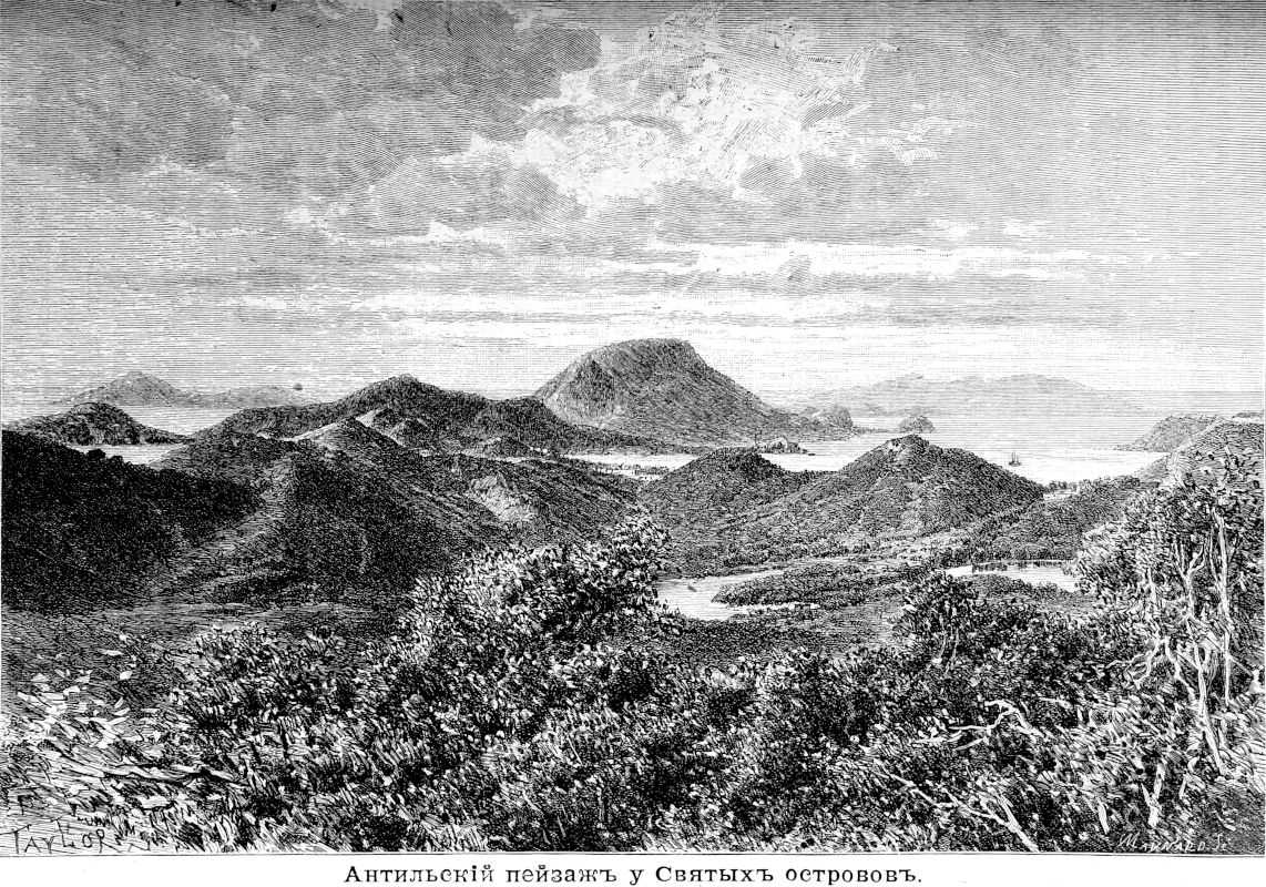 513 Антильский пейзаж у Святых островов